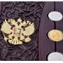 Подарочная книга Деньги России в коробе шкатулке ручной работы в кожаном переплёте
